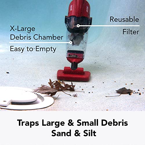 POOL BLASTER Pulse Cordless Pool Vacuum w/Pole Set Large Debris