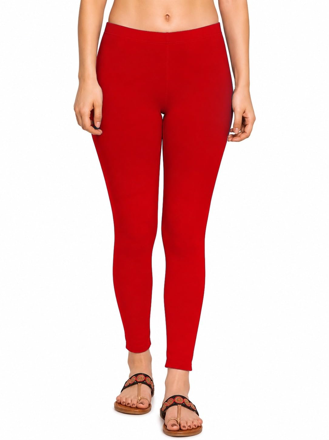 Women’s Premium Cotton Stretch Leggings | Soft Ankle Length Churidar Pants for Women | Comfortable Slim Fit Leggings for Casual, Ethnic, Office-picture-25