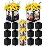 Versátil y práctico: estas cajas de exhibición de fotos pueden contener fotos en cuatro lados, mientras que el espacio central es adecuado para mostrar flores, muñecas de peluche, decoraciones de fiesta o pequeños regalos, enriqueciendo tu fiesta de graduación y creando un ambiente más memorable para ti y tus amigos