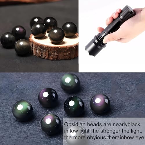 Image of LIYAPEI Black Obsidian Bracelet for Men Women - Feng Shui Wealth & Spiritual Protection Beaded Bracelet with Pi Xiu for Luck, Healing Crystal Stretch Wrist Jewelry, Unisex