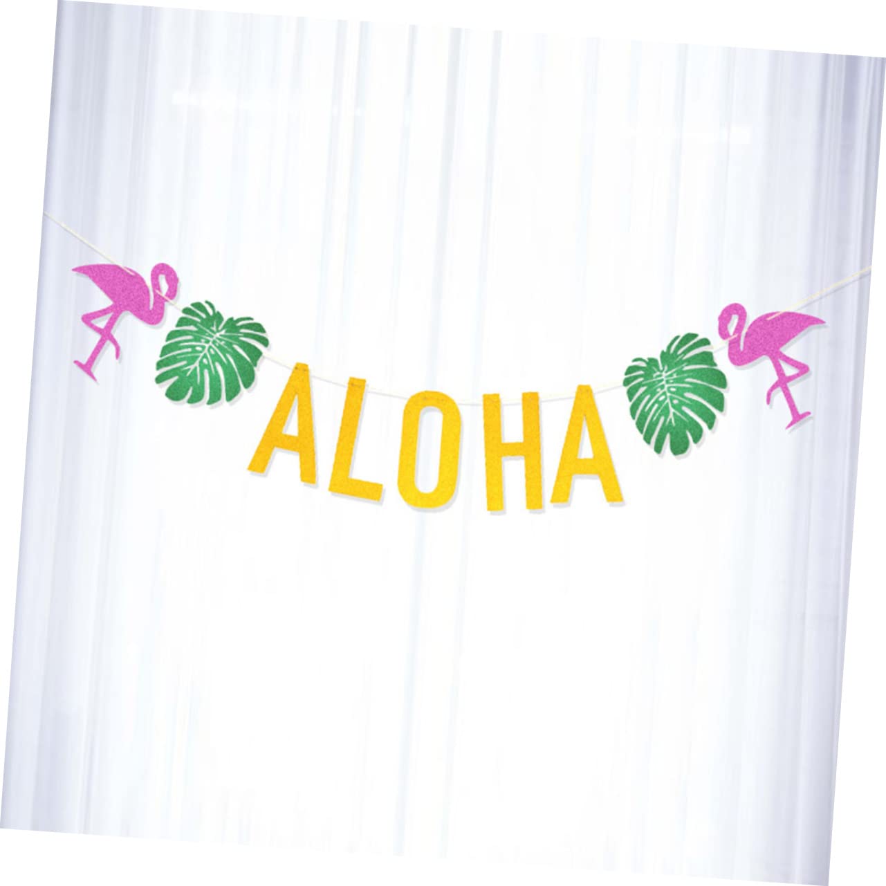 VICASKY 3stücke Hawaiian Party Accessories Kit Aloha Banner Tropische Deko Für Garten Pool Und Sommerfest Teiliges Mit Girlanden Und Glitzer Anhängern Für Unvergessliche Feiern