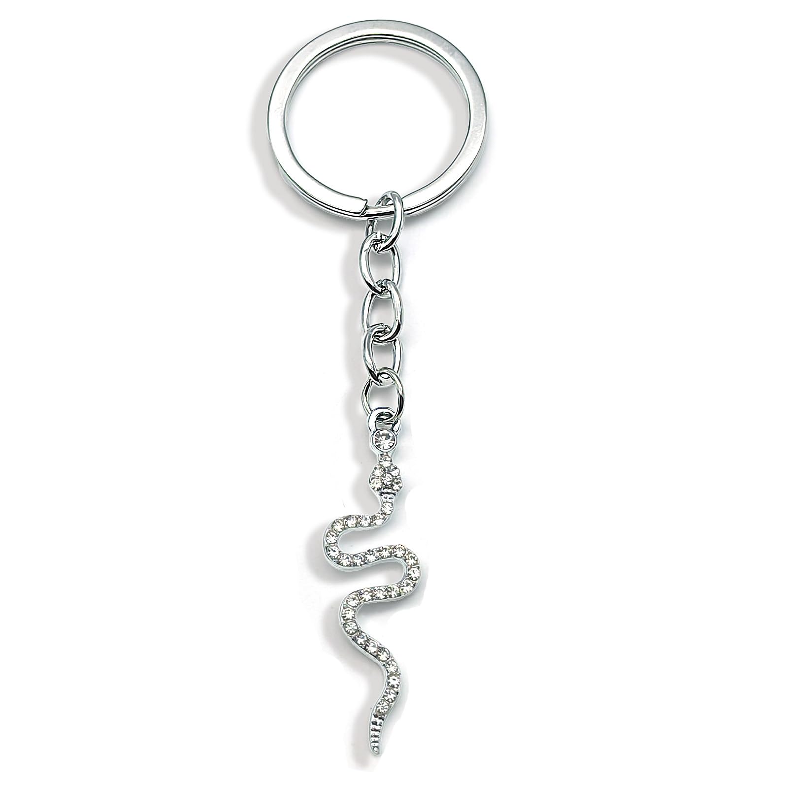 Zynara Schlangen Schlüsselanhänger, Strass Schlangen Schlüsselanhänger, Geschenkidee für Frauen, Mädchen, Anhänger Personalisiert