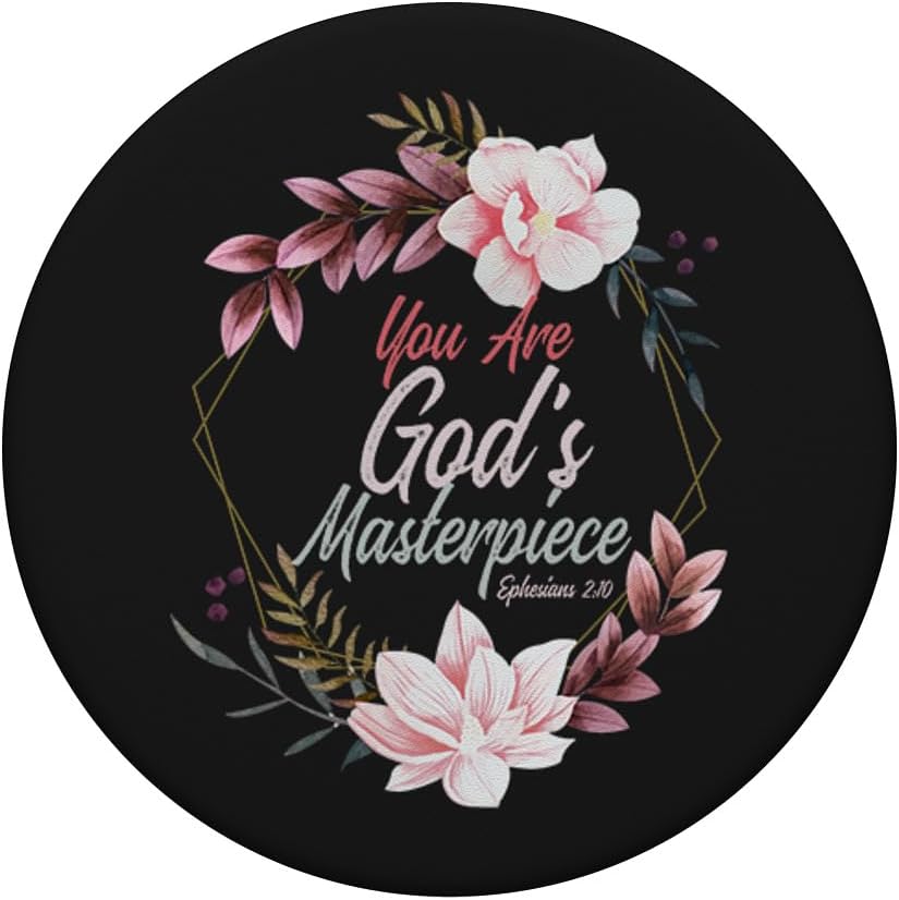 You Are God's Masterpiece Ephesians 2:10 Prayer Bible Verse PopSockets Adhesive PopGrip image 3