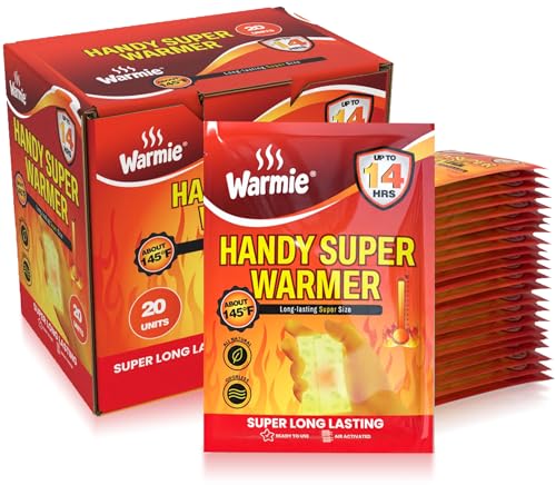 Warmie Super Warmer for Hand and Body | All Natural & Safe, Easy & Comfort, Instant & Quick Heat | Air Activated, Last-Longer, Bigger Size | Steady Heating for Cold Temperature, Odorless 20 Packs