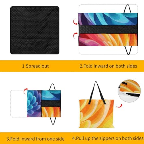 Nappe de pique-nique XXL imperméable et tapis extérieur de plage isolant de voyage - 5