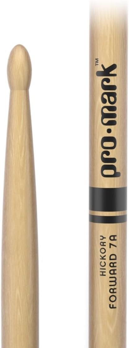 ProMark Classic Forward 7A Hickory Drumsticks, Oval Wood Tip, Buy 3 Pairs Get 1 Free