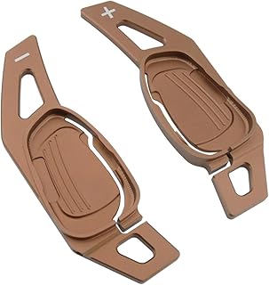 Paletas de cambio de rueda Teering, palanca de cambios, accesorios extendidos para caja de cambios del volante, aleación de aluminio, duraderos y fiables, fáciles de reemplazar (marrón)