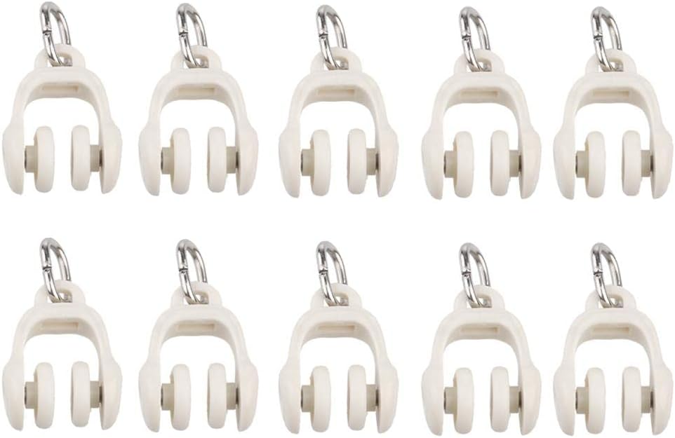 CALANDIS™ 2x10Pcs Curtain Track Glider Rail Slide Roller Runner Hook Ceiling Carrier 1#-25mm | Window Treatments & Hardware