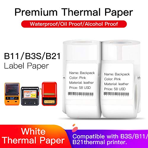 Mingzhe Rolo de papel de impressão térmica em branco branco para impressora de etiquetas b21 código