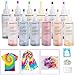 Ucradle Tie Dye Kit, 12 Stück Stoff Textil Farben Tie-Dye Kit Vibrant Stoff Textil Farben mit 40 Stück Gummi Band und 1Vinyl Tischdecke