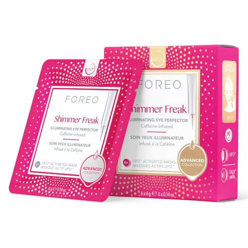 Shimmer Freak Advanced Collection 2.0 UFO-aktivierte Gesichtsmaske - Erleuchtet die Augenkontur - Beauty & Körperpflege - Rosenwasser - Niacinamid - Alle Hauttypen - Falten - Schwellungen - 6 Stk.