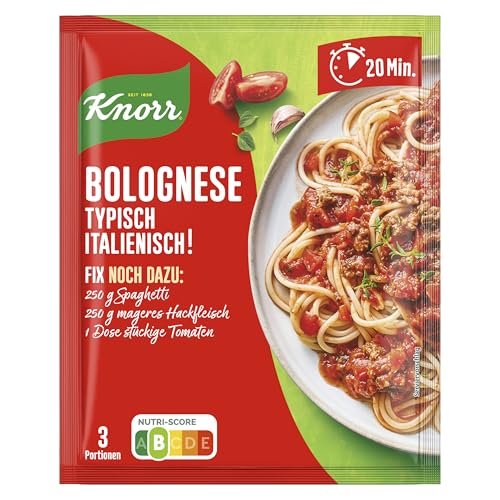 Knorr Fix Würzmischung Bolognese Typisch Italienisch! für ein leckeres Nudelgericht ohne...