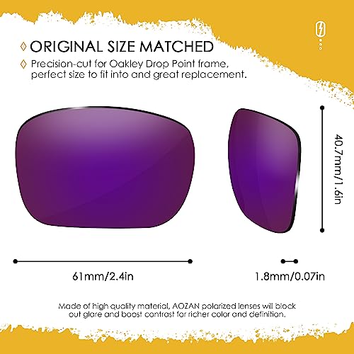 Image of ANSI Z87.1 Replacement Lenses For Oakley Drop Point OO9367 Sunglasses