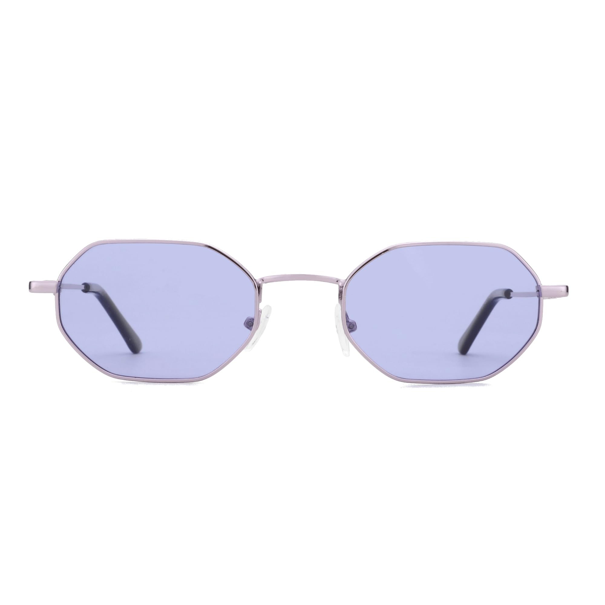 ZENOTTIC Mini Cool Gafas de Sol Octogonales Mujer Hombre Polarizadas Marco Metal Vintage