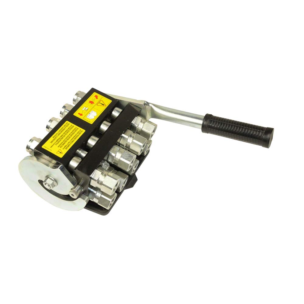 Acoplador múltiple para parte superior de cuadrícula, 3-Wege / BG8 / quadratisch / 1/2" / E-Anschluss, Negro, 1