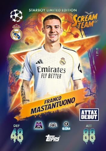 Image of Topps UEFA Champions League Match Attax Update Collection 2025 Trading and Collectible Card Game (Scream Team Pack #1)