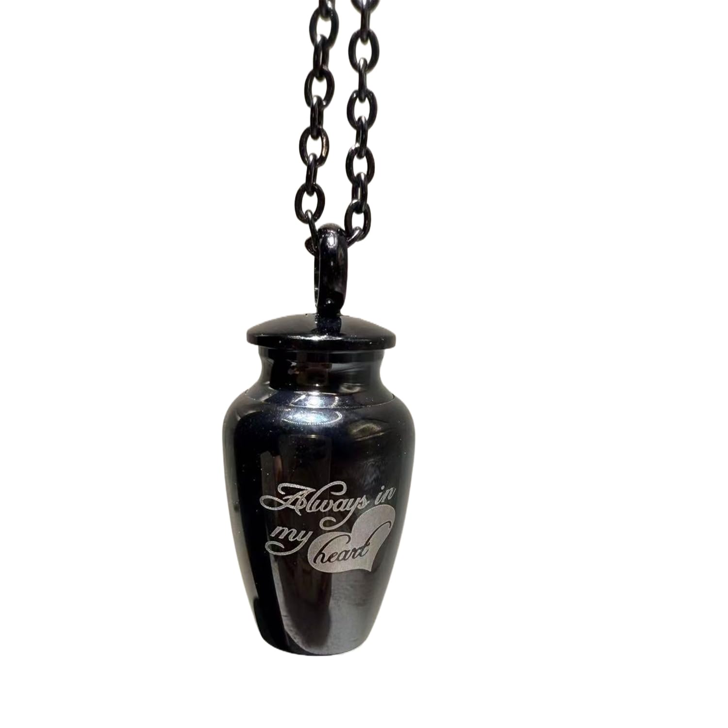 Collier urne pour cendres d'exception, bijou souvenir de crémation raffiné
