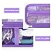 Supmay Hard Case for Portable Nebulizer Handheld Mesh Inhaler Spacer Nebulizers Machine for Adults & Kids Travel Household Use, Protective Holder Bag with Mesh Pocket for USB Cable, Battery, Purple
