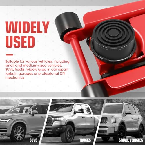 Image of DNA Motoring 2pack Floor Jack Rubber Pad, Frame Rail Protector, Car Lifting Pads Universal Jack Pad Adapter for Floor Jack, TOOLS-00622
