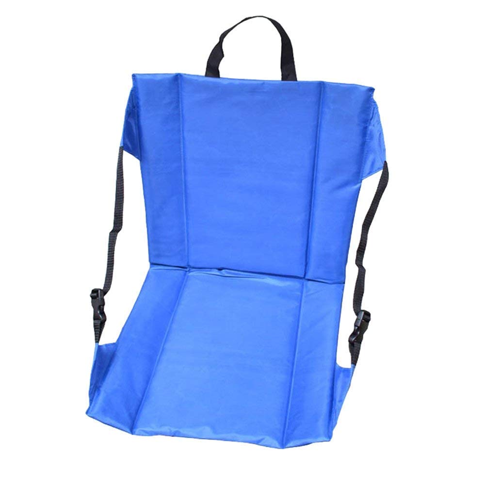 Portable Folding Seat With Adjustable Backrest Support Chair For Outdoor Stadium Mountaineering Canoe Beach Camping, Blue,Sunlounger