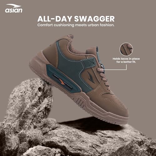 Image of ASIAN Shadow-01 Sneakers for Men | Soft Cushion Tech, Strong Grip Outsole & Colourblocked Style | Lightweight Casual Shoes for Walking, Training, Gym & Travel
