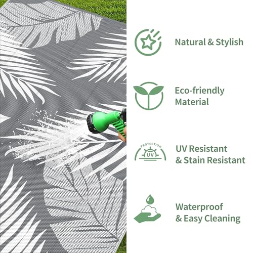 image for GENIMO Outdoor Rug 10' x 20' Waterproof for Patios Clearance, Reversib
