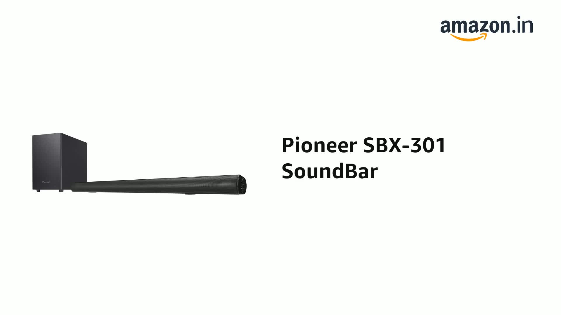 pioneer 2.1 channel 60w soundbar with wireless subwoofer
