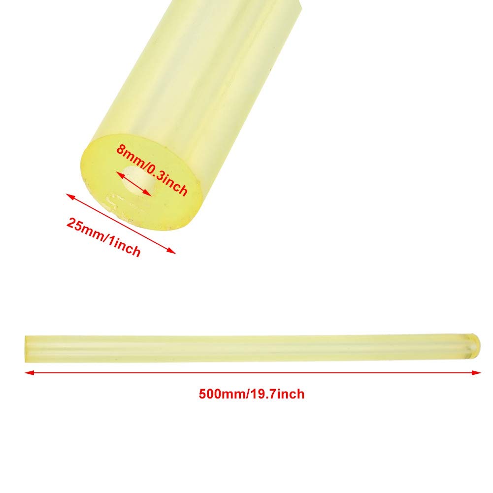 PU Round Rod, Polyurethane Rod, Yellow Resistance for All Kinds of Machinery A Ideal Die Spring (25 * 8 * 500(1pcs))