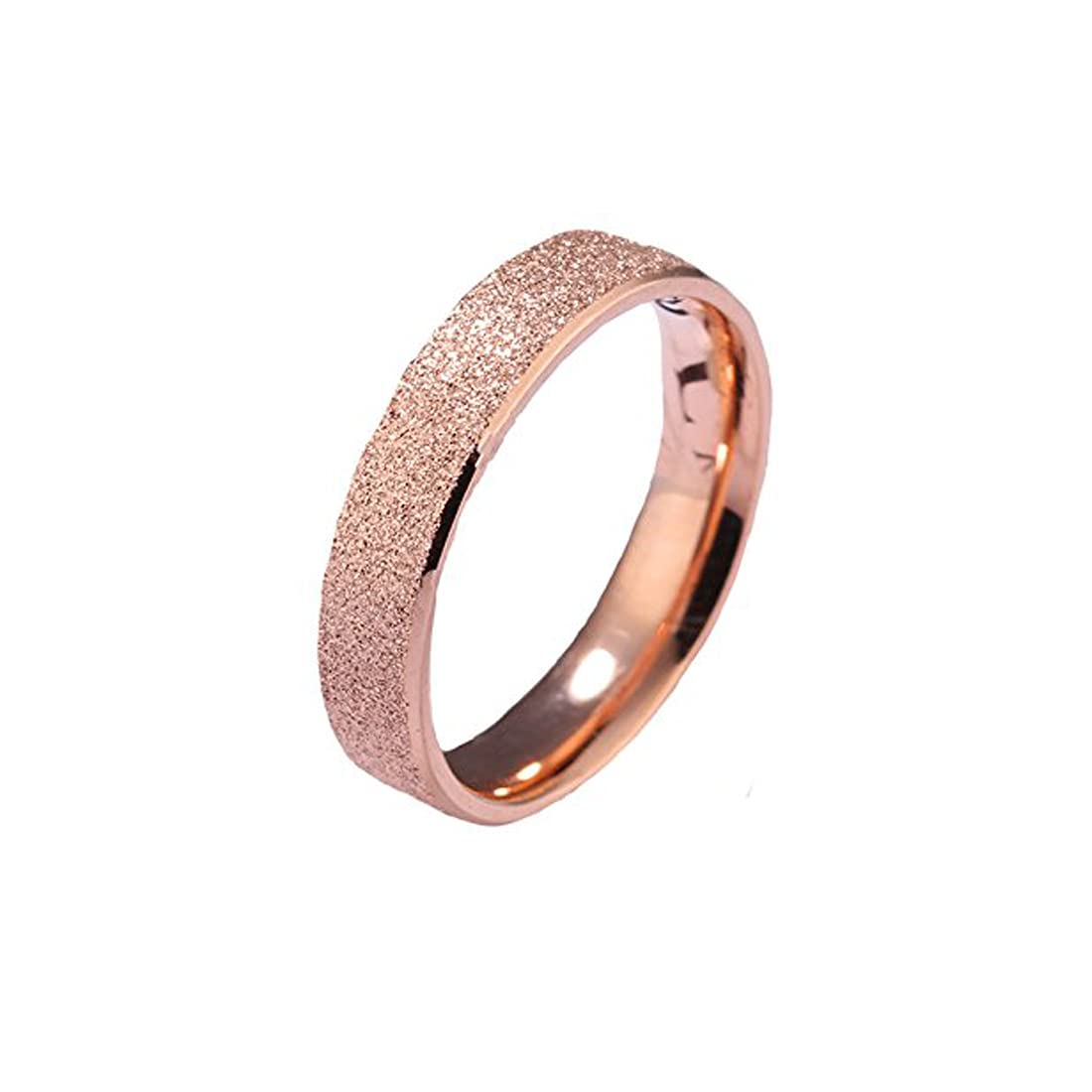 Dazzling Stardust Rose Gold Stainless Steel Ring for Girls & Women (YCFJRG-070SRH-RG)