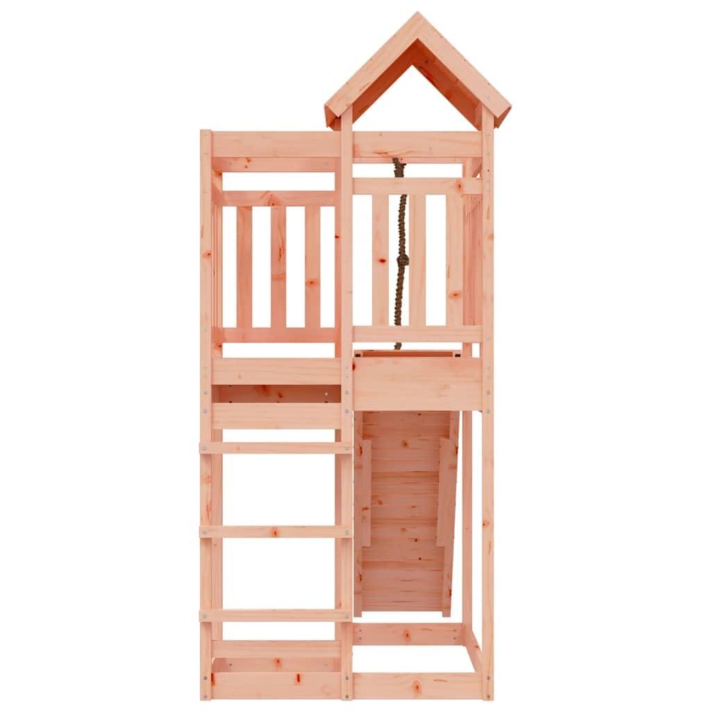 Torre da gioco con parete da arrampicata in legno massiccio Douglas, giocattolo da giardino con sabbiera e piedistallo, giocattolo per bambini da 3 a 8 anni, telaio stabile per movimento e