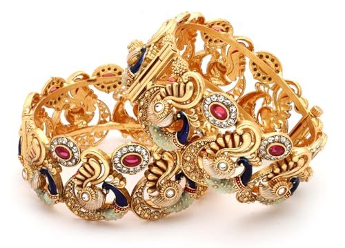 Image of Shining Diva Fashion Bangles for Women Girls Set of 2 Traditional Stylish Design