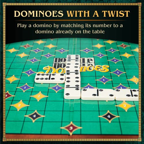 Double Double Dominoes Juego de Mesa con Tablero miniatura 3