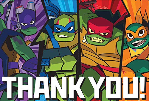 Cartes de remerciement TMNT pour dire merci après un anniversaire de super-héros Amscan