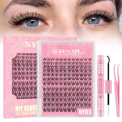 B&Qaugen B&Q Wispy Lash Clusters Kit, Natural 01, Individual False Eyelashes Extension Set, Undetectable Natural Look for Effortless Day-to-Night Beauty, from Office Elegance to Date Night Glamour(8-16mix) 0.001g