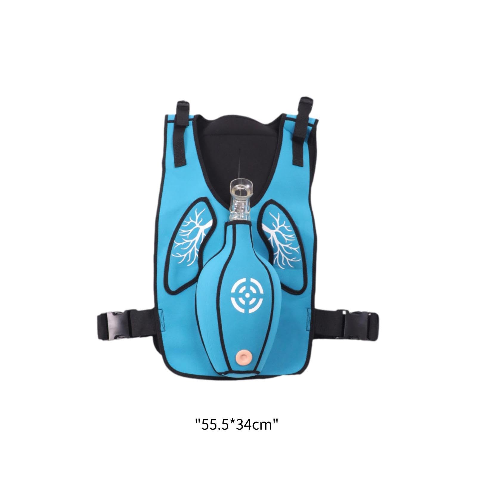 Anti Soffocamento Gilet Heimlich per Addestramento Emergenza Modello Pratica Respiratoria Dispositivi Didattici per Insegnamento Accessori So, Blu per Gli Adulti