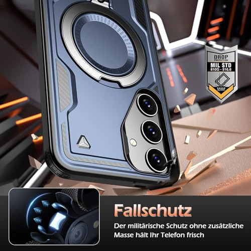 Image of for Samsung Galaxy S25 FE Case Magnetic with Stand, with Mag-Safe, with Screen Protector, Wireless Charging, Shockproof for Samsung S25 FE 5G Phone Case, Ring Holder Phone Cover, for Samsung S25 FE