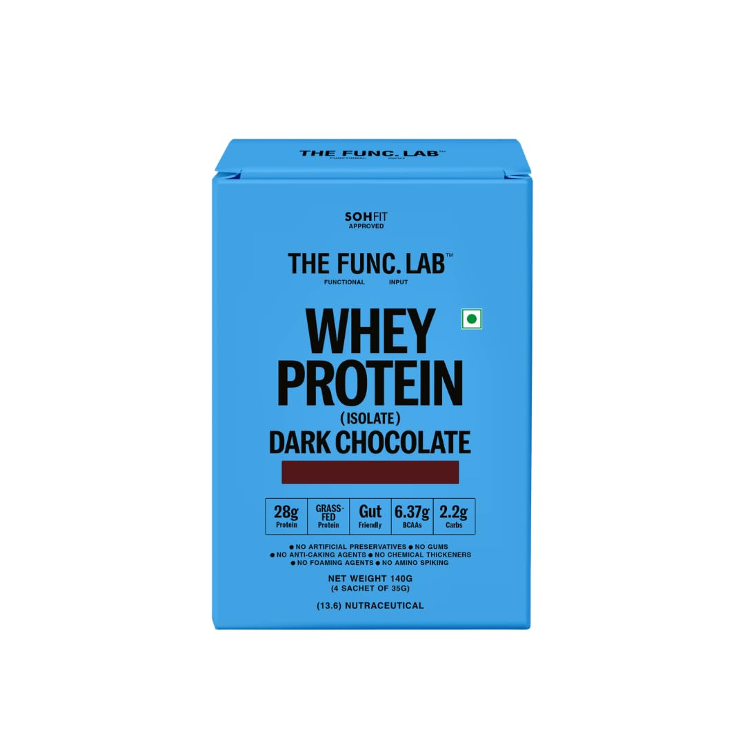 The Func. Lab Whey Protein Isolate - Dark Chocolate | 500g | Grass‑Fed, 28g Protein, 6.37g BCAA per Scoop | High Protein Supplement for Muscle Growth, Digestion and Absorption Support — Amazon image 11