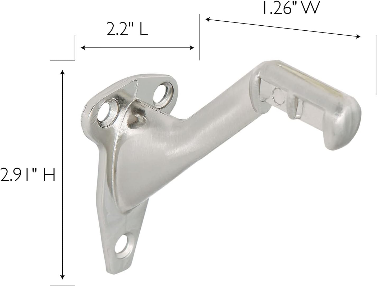 Design House 5-Pack Standard Handrail Brackets for Stairways and Hallways, Satin Nickel – Design House, 182006