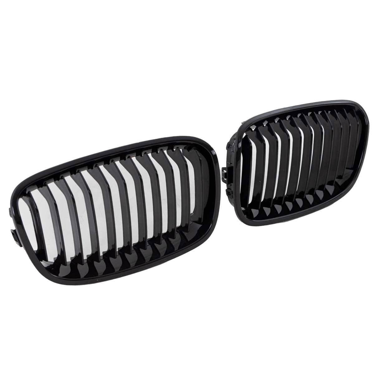 DM Autoteile Set Performance Kühlergrill kompatibel für BMW 1er F20 F21 Bj 11-15 schwarz glanz
