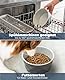 lionto Futternapf aus Keramik mit rutschfestem Silkonboden, 1900 ml, Hundenapf aus robustem & geruchsneutralem Material, leicht zu reinigen, ergonomisches Design, Wassernapf für Hunde&Katzen, grau