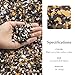 KEPYDRMTF Epoxy Floor Flakes for Garage, Blend Color Chips Concrete Floor Coatings Decorative Paint Flakes for Walls Paint Interior Exterior (Yellow,Coffee,Black,White, 1lb)