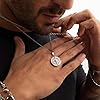 LACOXA To My Son - Stainless Steel Compass Pendant Necklace, Handcrafted Coin Compass Pendant, Fashion Jewelry Gift for Men (Silver) #1