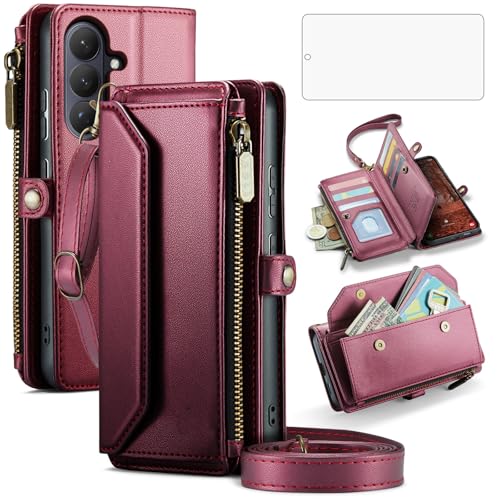 Coque Samsung S26 Asuwish C36XKKB Vin Rouge évite les rayures de l'appareil