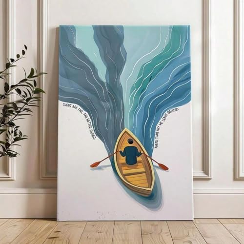 Affiche sur toile TONGYINLI 21x30cm voyage du cœur décoration murale salon