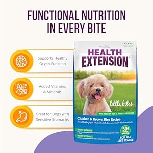 Well being extension little bites dry canine meals pure meals with added nutritional vitamins  minerals appropriate for teacup toy  small canines rooster  brown rice recipe 18 pound  8 1 kg   cucciolini doodles