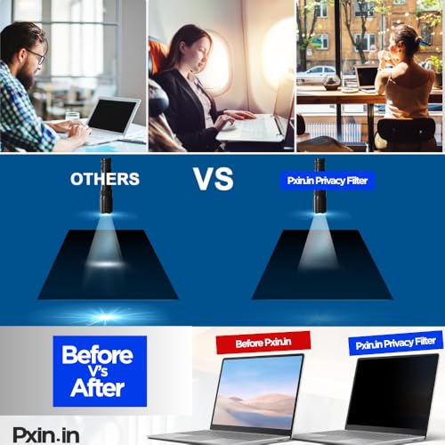 Image of Pxin Surface Pro 12-12 inch Touch Privacy Screen | Adv. StealthView | Laptop Ultra Privacy | Anti UV | Anti-Glare | Blue Light Block