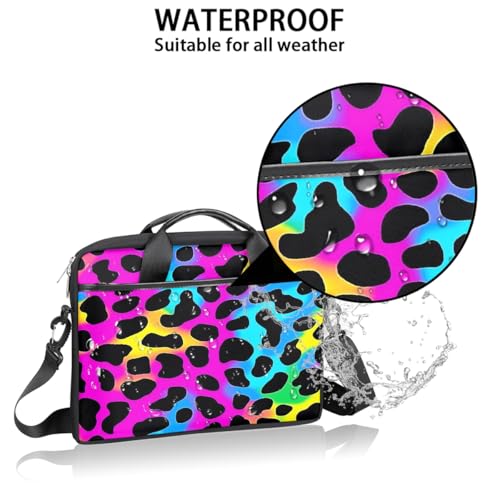 Maletín para portátil con estampado leopardo neón 15" miniatura 3