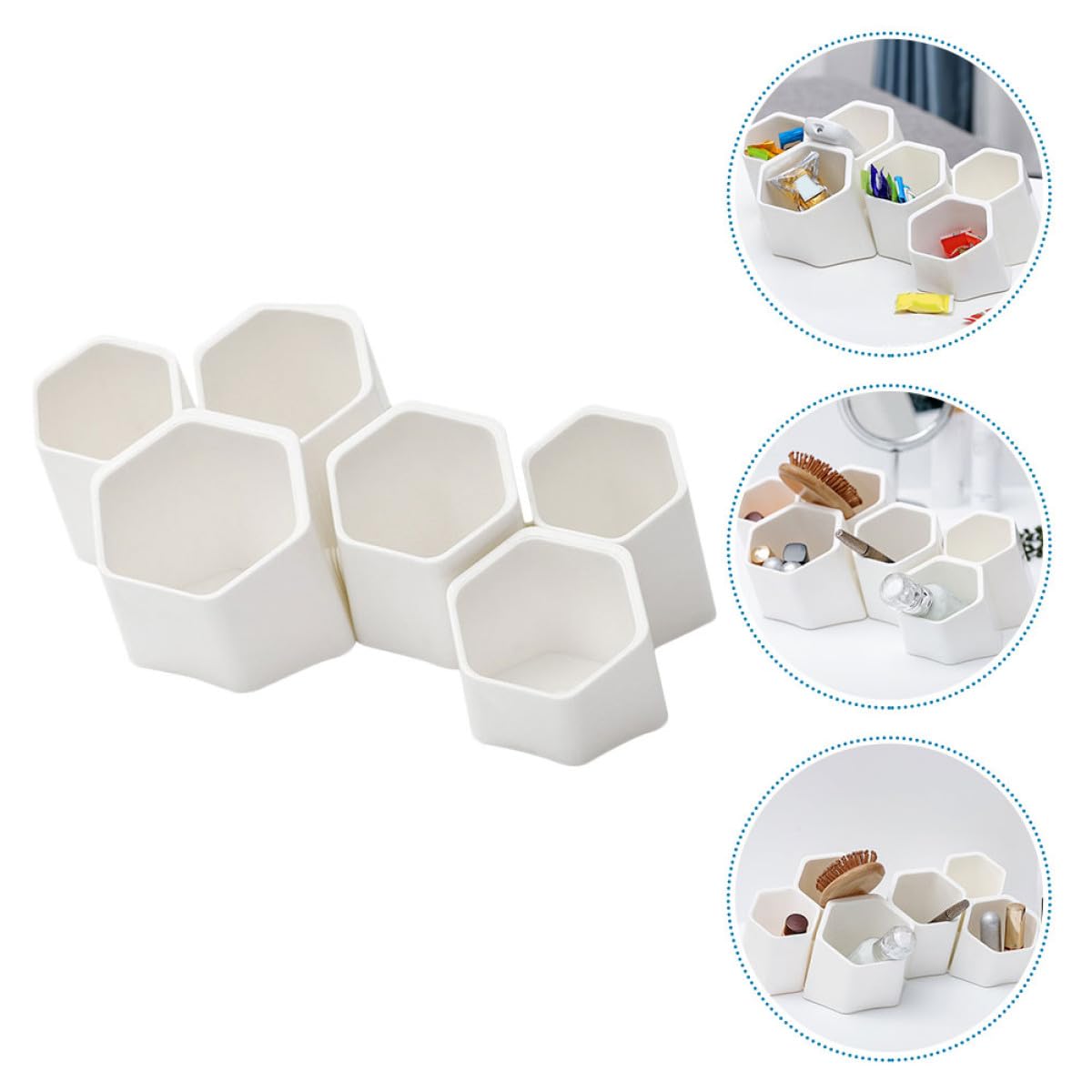 Contenitore per Penne Creativo Multifunzione da Parete da Scrivania in Plastica Bianca, Organizzatore Portapenne per Studenti e Ufficio, Supporto da Tavolo Versatile
