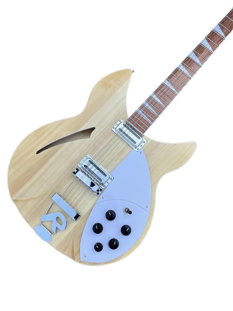 Chitarra elettrica personalizzata a 12 corde 360 ​​Corpo in tiglio Tastiera in palissandro Cordiera 'R' Colore naturale