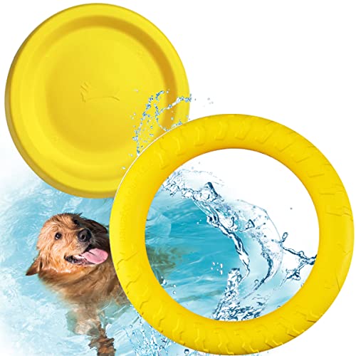 Hund Wasser Spielzeug 2 Stück, Doggie Pool Schwimmende Spielzeuge, Quietschendes Kauspielzeug für Sommer Pool Strand, Interaktives schwimmendes Wasser Hundespielzeug für kleine mittelgroße große Hunde Cover
